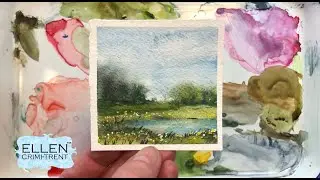 Landscape Painting Watercolor/ Easy for Beginners/ Mini Monday Madness/ Abstract Landscape