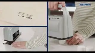 Uses explanation of the German Reiner JetStamp 1025 machine for logos, barcodes and expiry date