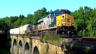 CSX Seabord Heritage Unit Leads the Juice and Mail Train Twice.
