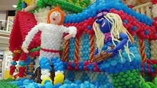 100 000 ВОЗДУШНЫХ ШАРОВ... Инсталляция Летучий Корабль... Новороссийск... Красная Площадь...