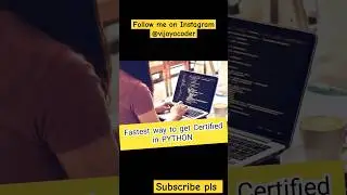 🫨Fastest way to get Certified in#coding #learnpython #shortsfeed #python #viral #ytshorts