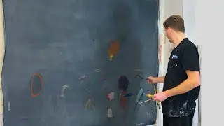 Huge DRAMATIC Abstract Acrylic Painting | With Commentary