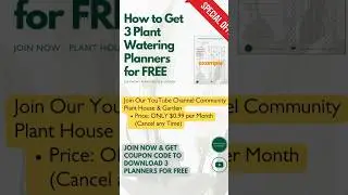 ‼️ How To Get 3 Plant Watering Planners for FREE? 🍃📆 