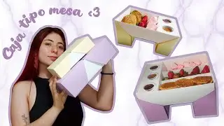 ❣️ CAJA TIPO MESA ✨ Hagamos una caja de desayuno sorpresa en dos tamaños | moldes gratis ❣️