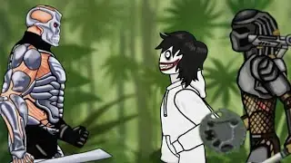 Uber Jason Vs Jeff, Predator - Drawing Cartoons 2 Animation.