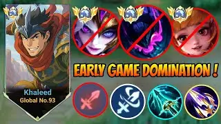 KHALEED MAKES GLOO LOOK USELESS IN EARLY GAME! KHALEED VS GLOO IN EXP LANE - MLBB