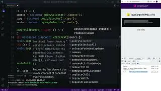 JavaScript HTML5 APIs 055 Reading Text from Clipboard and Permissions API