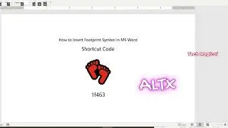How to Insert Footprint Symbol in MS Word