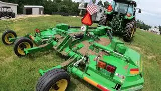 John Deere E12 rotary cutter wing leveling