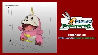 Fuecoco de Papercraft