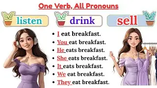✅ Learn 40 English Verbs with All Pronouns | I, You, He, She, It, We, They
