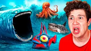 ENFRENTO al BLOOP vs KRAKEN vs MEGALODÓN en GTA 5... 🐋🌊 (Mods)