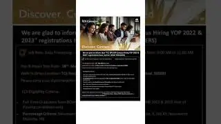 TCS Hiring 2024 Freshers|Job updates #coding #tcs #job #hiring #offcampusdrive #shorts