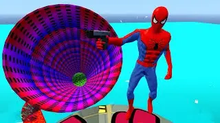 Funny slides with Spider-Man in the game Garry's mod!