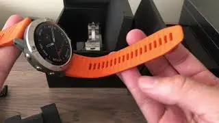 Garmin Fenix 6X Pro Solar Silver Titanium Fitness Watch Unboxing 4K