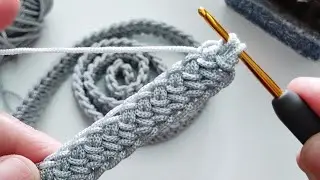 Makrome iple çok kolay çanta sapı,Bag handle crochet
