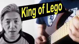 Ibanez RG premium guitar solo, synthwave, retro, King of Lego