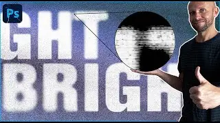 Photoshop Retro VHS TV Screen Blur Text and Logo Technique | Halftone and Field Blur