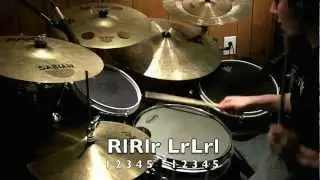 DRUM LESSON 5/4 single stroke groove - Luke Snyder Drums
