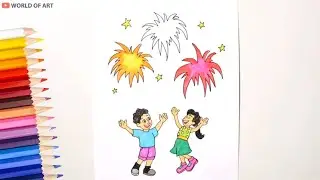 Deepavali festival drawing / diwali festival drawing easy