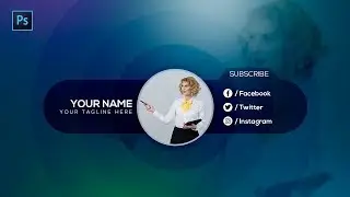 YouTube Channel Art - How to make a Modern Channel art/banner in Photoshop CC