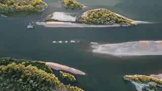 Река Иртыш. Верховья. Лебяжинский район и с.Черное. Видео 4к.