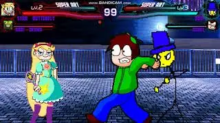mugen-Star Butterfly And Rare Akuma Vs Bob The Stickman And Daniel