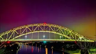 Aurora Borealis at the Cape Cod Canal - via drone!