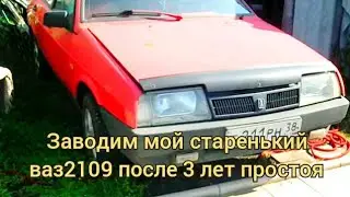 ЗАВОДИМ МОЙ СТАРЕНЬКИЙ ВАЗ 2109 ПОСЛЕ 3 ЛЕТ ПРОСТОЯ