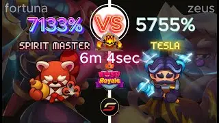 Max Spirit Master vs Max Tesla - Rush Royale PvP