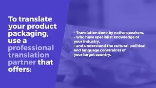 Translation of your product packaging