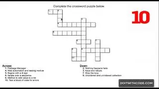 How well do you know Python? Solve the crossword puzzle.