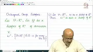 Lec 45 Orientation of the four fundamental subspaces of a matrix A