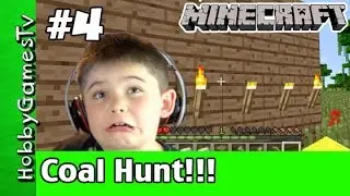 Minecraft HobbyPig 4 Coal Iron Hunt HobbyDad HobbyFrog by HobbyGamesTV