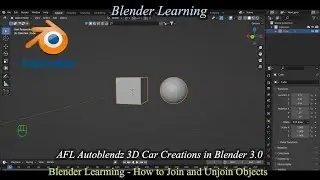 Blender Learning.Quick Video.How to Join and Unjoin Objects