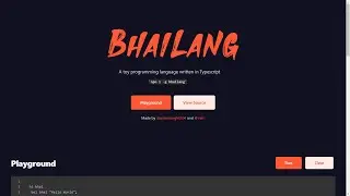 Bhailang Programming Language | Native Indian Programming Language for Indian Developers | SemiKolan
