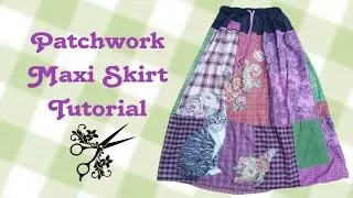How To Make An Upcycled Patchwork Maxi Skirt With Appliques