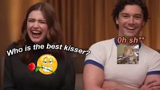 Ella Bright and Belmont Cameli being Hannah and Garrett in their press tour