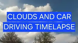 Time-lapse of car and clounds moving.