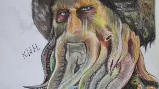 how to draw Davy Jones' Pirates of the Caribbean 