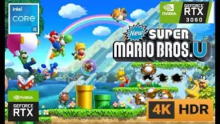 New Super Mario Bros U (2012) Nintendo Wii U - Emulador CEMU 4K 60fps Configurações Máximas + Vsync