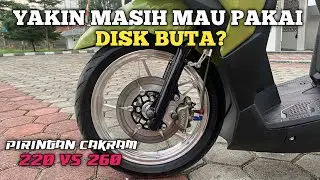 PASANG PIRINGAN CAKRAM UKURAN 220 MODEL BUTA BY 8.1 DI VARIO LED OLD