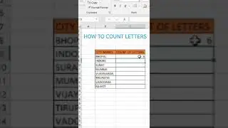 HOW TO COUNT LETTERS  IN EXCEL 