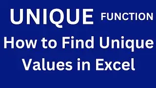 Excel: Extract Unique Values Easily | Mastering Excel's UNIQUE Function: | UNIQUE formula