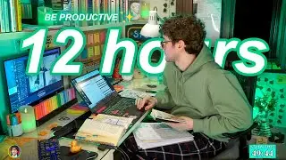 STUDY WITH ME LIVE | 12 HOURS ✨ Harvard Alumnus, Chill Work With Me, Rain Sounds, Pomodoro Timer