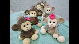 KNITTED MONKEY. PART 2. Master class on knitted toys. KNITTED MONKEY. Master class. Part 2