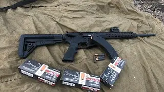 Shooting with AP15J in 366tkm caliber. Cartridge 366 with a bullet sp13, kion 15 and fmj