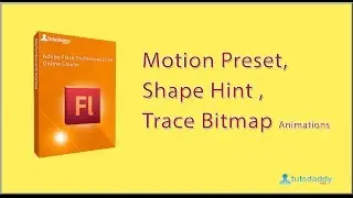 Motion Preset | Shape Hint and Tracing Bitmap Animations in Flash CS6 Tutorial