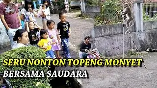 AISYAH DAN RIZIEQ NONTON TOPENG MONYET BERSAMA SAUDARA SEPUPUNYA