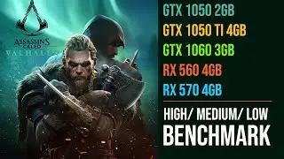 GTX 1050 vs GTX 1050 Ti vs GTX 1060 vs RX 560 vs RX 570 Valhalla